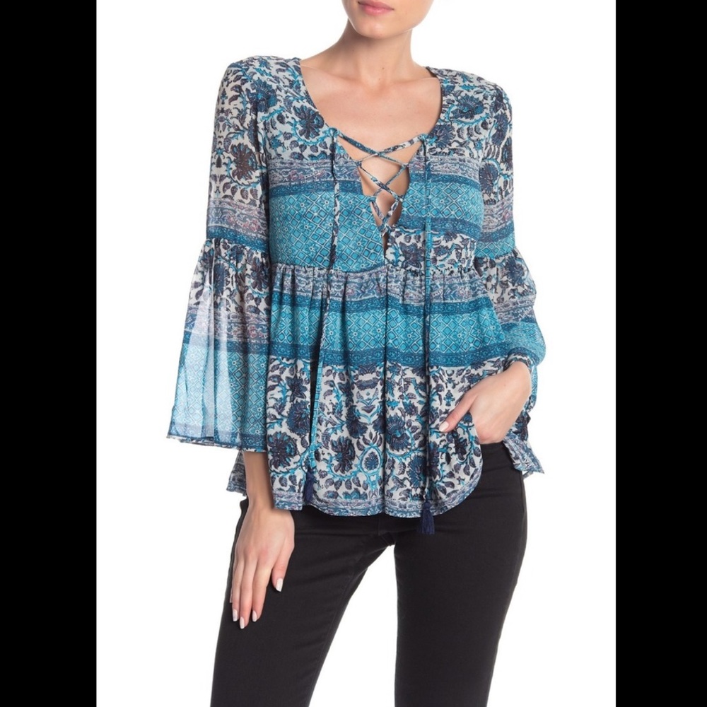 Show Me Your MUMU Poet Tie Top